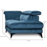 Puccini Modular 3 Seater Corner Sofa With Chaise RHF Fabric Category 20 Dimensions