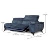 Puccini Electric Reclining Modular 3 Seater Arm RHF Fabric Category Dimensions