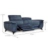 Puccini Electric Reclining 3 Seater Sofa Fabric Category 20 Dimensions