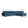Puccini 4 + Corner Sofa With Chaise Arm LHF Fabric Category 20 Dimensions