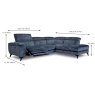 Puccini Electric Reclining 4 + Corner Sofa With Chaise Arm LHF Fabric Category 20 Dimensions