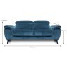 Puccini 2 Seater Sofa Fabric Category 20 Dimensions