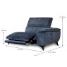 Puccini Electric Reclining Modular 1.5 Seater Arm RHF Fabric Category 20 Dimensions