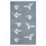 Deyongs Dancing Cranes Hand Towel Blue Flat