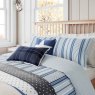 Helena Springfield Nautical Stripe Reversible Super King Duvet Cover Set Navy Blue Close Up