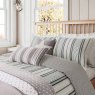 Helena Springfield Nautical Stripe Reversible Single Duvet Cover Set Charcoal & Silver Close Up