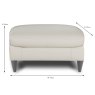 Calia Italia Murgia Footstool Leather Category 15 Dimension