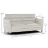 Calia Italia Murgia 2.5 Seater Sofa Leather Category 15 Dimension