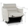 Calia Italia Murgia Electric Reclining Armchair Leather Category 15 Dimension