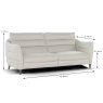 Calia Italia Murgia 3 Seater Sofa Leather Category 15 Dimension