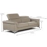 Calia Italia Sila Electric Reclining 3 Seater Sofa Leather Category 10 Dimension