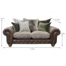 Alexander & James Wilson 2 Seater Sofa Scatter Back Leather Category B Satchel Dimensions
