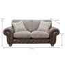 Alexander & James Wilson 2 Seater Sofa Standard Back Leather Category B Satchel Dimensions