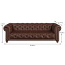 Alexander & James Stax 4 Seater Sofa Leather Category B Kodak Dimensions