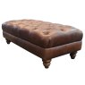 Alexander & James Stax Rectangular Footstool Leather Category B Kodak