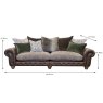 Alexander & James Wilson 4 Seater Sofa Scatter Back Leather Category B Satchel Dimensions