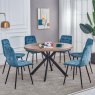 Freddie  2-4 Person Round Dining Table Walnut Lifestyle