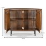 Pheonix 2 Door Sideboard Walnut Dimensions