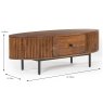 Pheonix 1 Drawer Coffee Table Walnut Dimensions