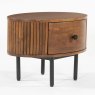 Pheonix 1 Drawer Lamp Table Walnut