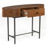 Pheonix 1 Drawer Console Table Walnut Open Drawer