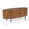 Pheonix 2 Door TV/Entertainment Unit Walnut Dimensions