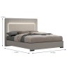 Cavelli King (150cm) Bedstead Grey Dimensions