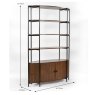 Pheonix 2 Door Bookcase Walnut Dimensions