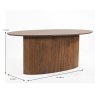 Pheonix 6-8 Person Oval Dining Table Walnut Dimensions