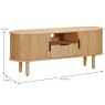 Vincent 2 Door + 1 Drawer Media Unit Oak Dimensions