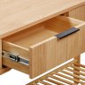 Vincent 2 Drawer Console Table Oak Close Up