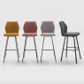 Paulo High Bar Stool Fabric Light Grey Lifestyle