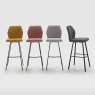 Paulo High Bar Stool Fabric Mustard Lifestyle