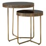 Mindy Brownes Franklin Side/Lamp Table (Set of 2) Gold & Black 