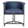 Latino Dining Chair Faux Leather Blue