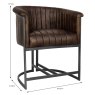 Latino Dining Chair Brown & Black Metal Dimensions