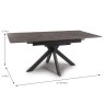 Gio 6-8 Person Extending Dining Table Sintered Stone Dimensions