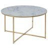 Allie Round Coffee Table White Marble