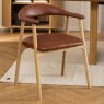 Allie Dining Chair With Armrests Brown & Oak Lifestyle