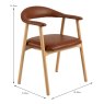 Allie Dining Chair With Armrests Brown & Oak