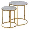 Allie Round Nest Of Tables (Set of 2) White Marble
