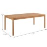 Allie 6-8 Person Dining Table Oak Dimensions