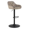 Brooke High/Low Gas Lift Bar Stool Fabric Beige