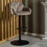 Brooke High/Low Gas Lift Bar Stool Fabric Beige Lifestyle