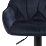 Brooke High/Low Gas Lift Bar Stool Fabric Navy Close Up