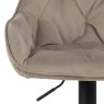 Brooke High/Low Gas Lift Bar Stool Fabric Beige Close Up