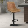 Barcelona High/Low Gas Lift Bar Stool Faux Leather Cognac Lifestyle