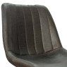 Barcelona High/Low Gas Lift Bar Stool Faux Leather Brown Close Up