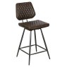 Samuel Bar Stool Faux Leather Brown