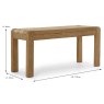 Ellie 2 Person Dining Bench Oak Dimensions